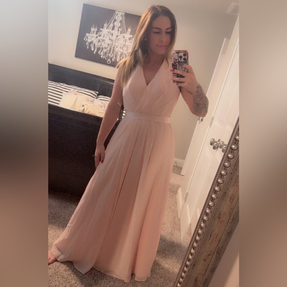 Blush Vera Wang Bridesmaid Dress - Picture 7 of 8